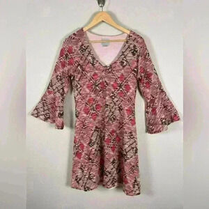 Maeve Anthropologie Erina Bell Sleeve Fit & Flare Dress Women's Medium